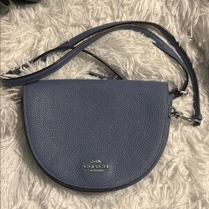 Coach Pebble Leather Crossbody Bag in Blue
